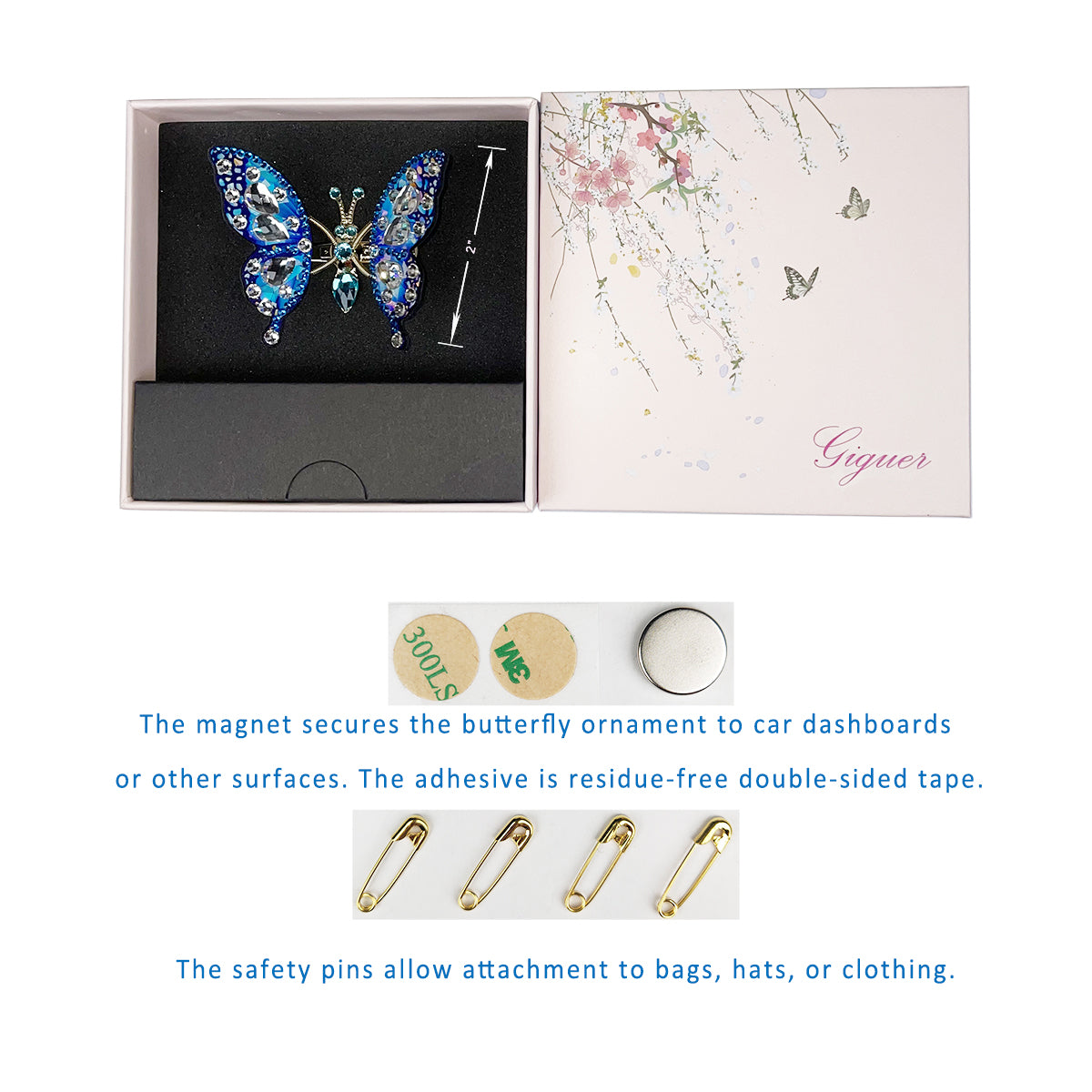 🦋 Sparkling Butterfly Charm – A Touch of Magic in Every Move